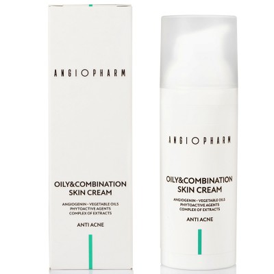 Angiofarm oily&combination skin cream крем для жирной и комбинированной кожи ANTI ACNE , 50 мл.