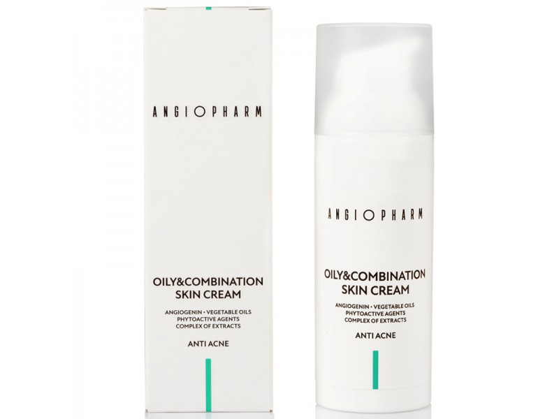 Angiofarm oily&combination skin cream крем для жирной и комбинированной кожи ANTI ACNE , 50 мл.