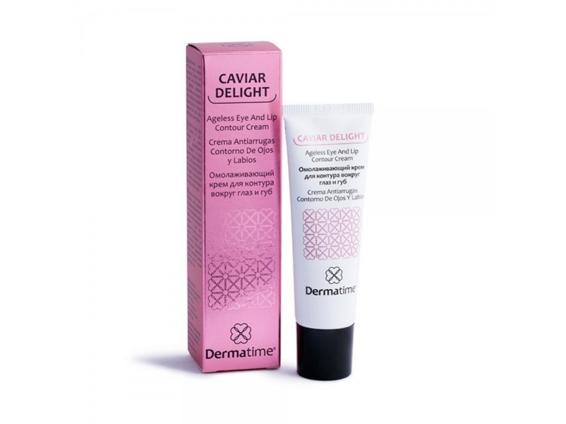 CAVIAR DELIGHT eye & lip cream Омолаживающий крем для губ и век 30мл DERMATIME Испания