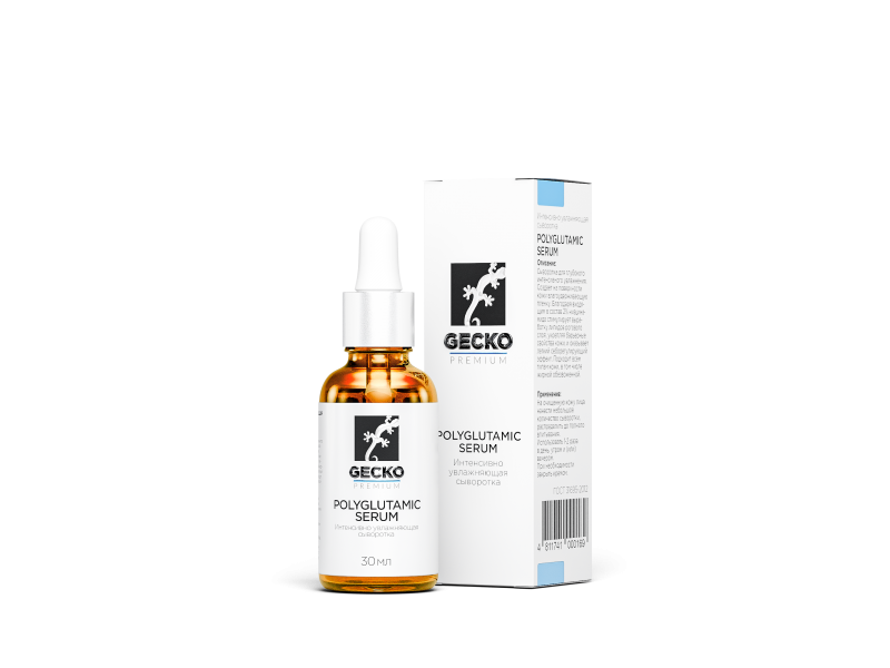 Gecko Интенсивно увлажняющая сыворотка  POLYGLUTAMIC SERUM 30 мл 
