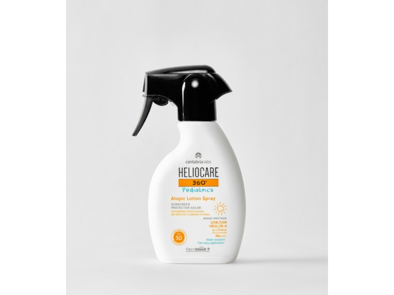 Heliocare Pediatrics Atopic Lotion Spray SPF 50 — Солнцезащитный спрей-лосьон для детей с атопичной кожей, SPF 50, 250 мл
