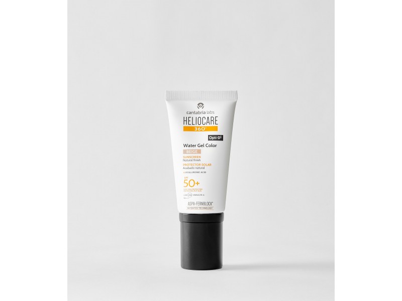 Cantabria Labs Heliocare Water Gel Beige SPF-50 — Солнцезащитный увлажняющий гель-флюид с SPF 50, оттенок Beige, 50 мл