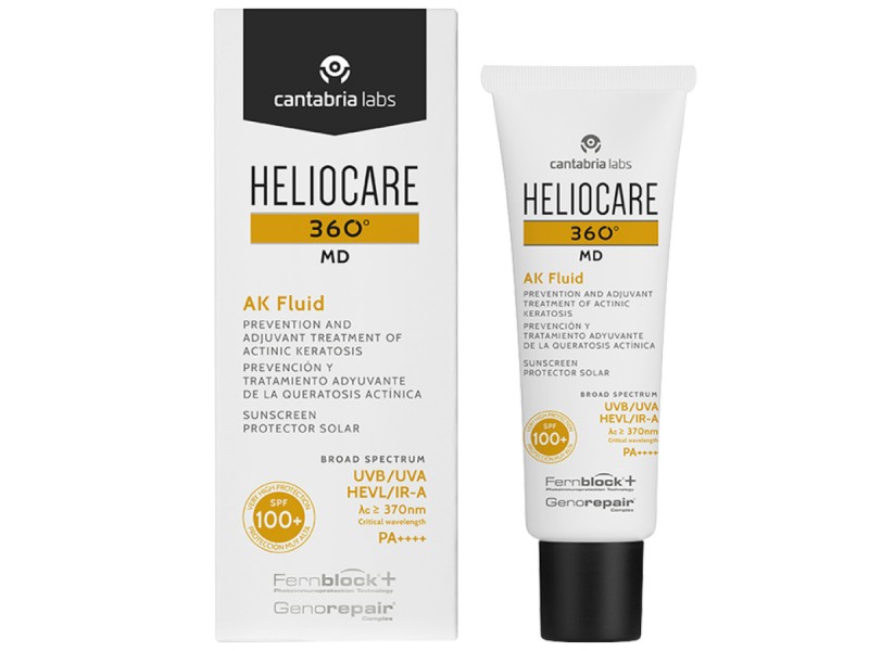 Heliocare 360° MD AK Fluid Sunscreen 100 — Матирующий солнцезащитный флюид для кожи, склонной к акне, SPF 50+, 50 мл