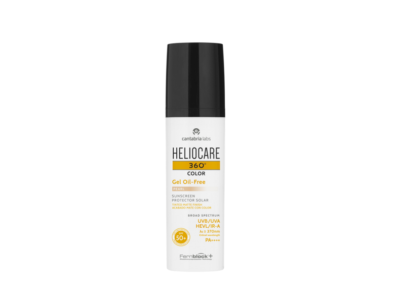 Cantabria Labs Heliocare Gel Oil-Free SPF-50 (Pearl) — Тональный солнцезащитный гель для лица с SPF 50, оттенок светлый натур., 50 мл