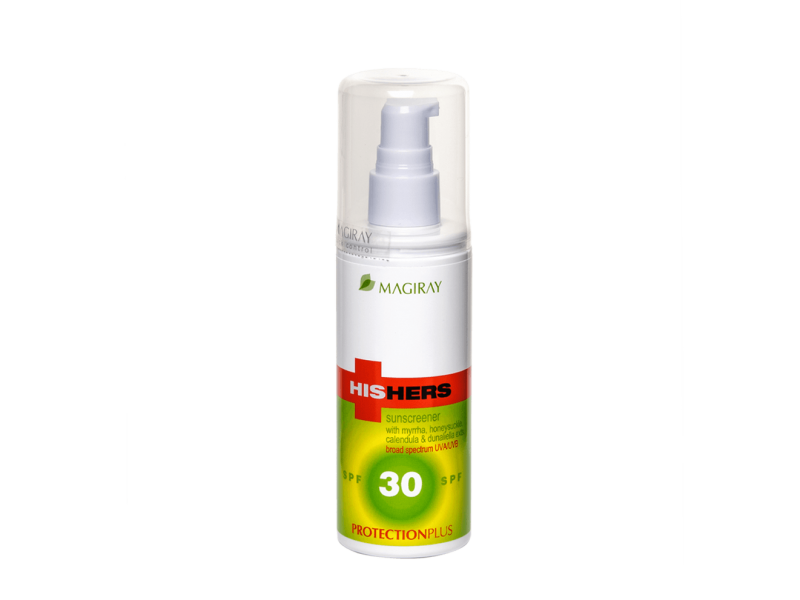 Magiray HISHERS PROTECTION PLUS SPF 30 / ПРОТЕКШН ПЛЮС SPF 30 СОЛНЦЕЗАЩИТНАЯ ЭМУЛЬСИЯ ДЛЯ ВСХ ТИПОВ КОЖИ (125 ML)